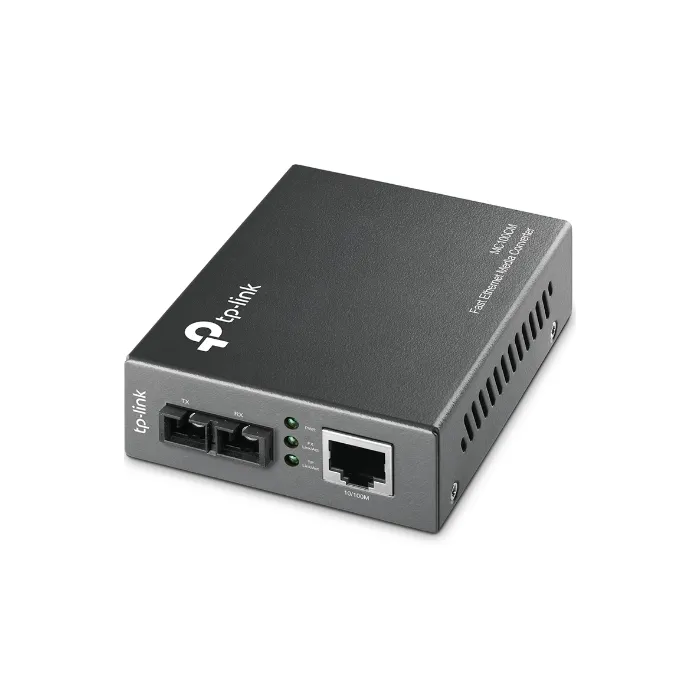 TP-Link MC100CM 10/100Mbps Multi-Mode Media Converter – RJ45 към SC/UPC, 1310nm, до 2 km, Auto MDI/MDIX, full wire-speed