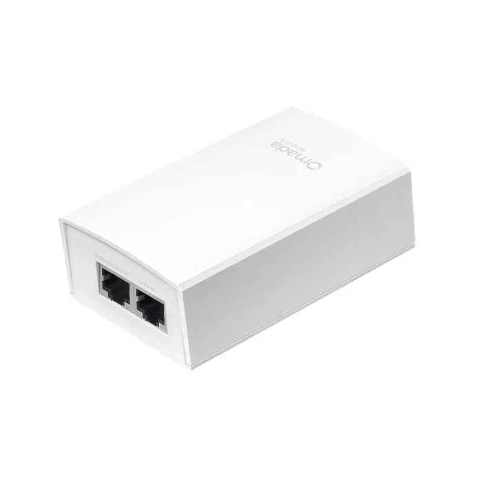Пасивен PoE захранващ адаптер TP-LINK POE5430G-M2, 54 V, до 30 W, 2.5 Gigabit Ethernet, 2× RJ45, 10/100/1000/2500 Mbps, стенен монтаж