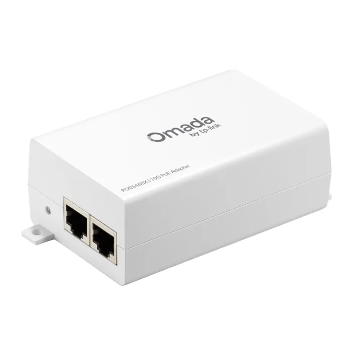 TP-Link Omada POE5460X – 10G пасивен PoE адаптер 54V, 60W (Data In + PWR+Data Out), стенен монтаж
