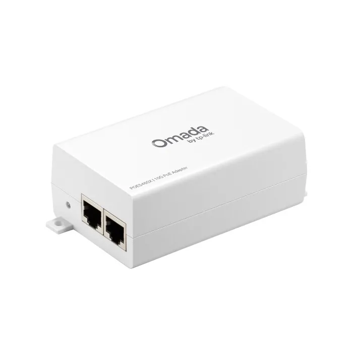 Пасивен PoE захранващ адаптер TP-LINK POE5460X, 10 Gigabit Ethernet, 54 V, до 60 W, RJ45 DATA IN и PWR+DATA OUT, Plug-and-Play, стенен монтаж
