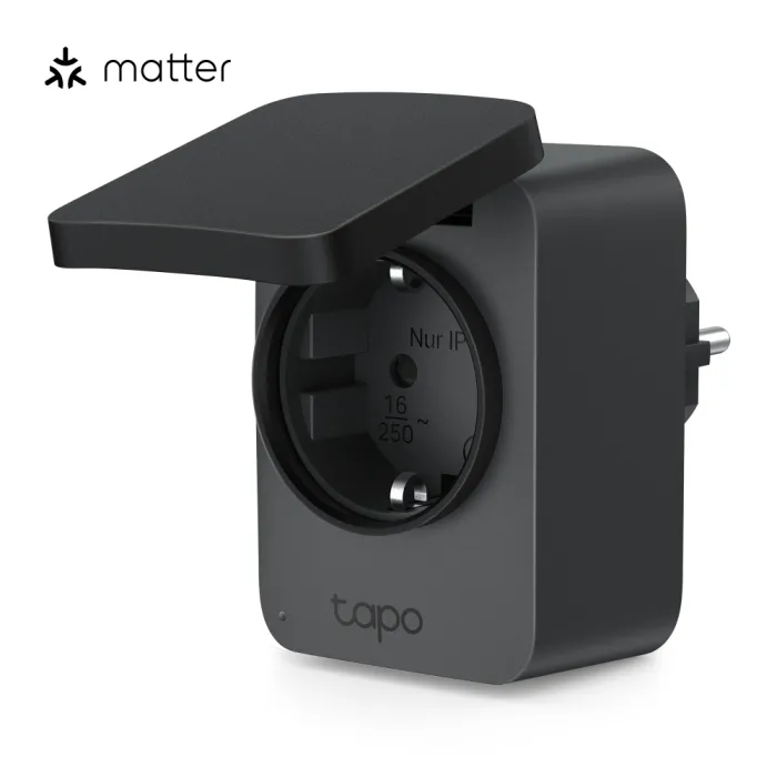 TP-Link Tapo P410M интелигентен Wi-Fi външен контакт с Matter, енергиен мониторинг, IP54, 16A/3680W