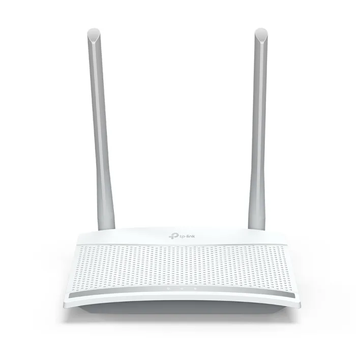 Безжичен рутер TP-LINK TL-WR820N, Wi‑Fi 4, 2.4 GHz, до 300 Mbps, 2 външни антени, Fast Ethernet, бял