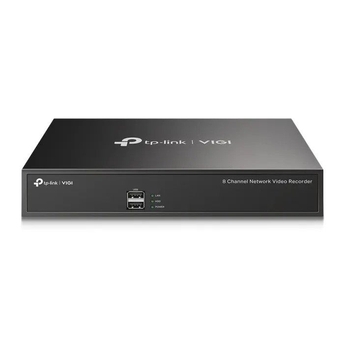 TP-Link VIGI NVR1008H – 8-канален мрежов видеорекордер (NVR), 4K HDMI + VGA, H.265+, 1× SATA до 16TB