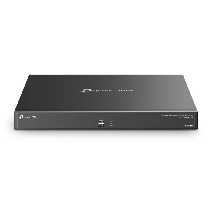 TP-Link VIGI NVR4016H 16-канален мрежов видеорекордер (NVR), 2× HDMI + VGA, 320 Mbps, 4× SATA (до 16 TB/диск), H.265+