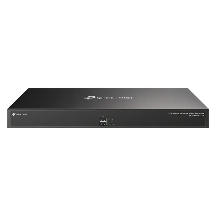 TP-Link VIGI NVR4032H 32-канален мрежов видеорекордер (NVR), 4K HDMI, 320 Mbps, 4× SATA (до 10 TB/диск), 2× Gigabit LAN, H.265+