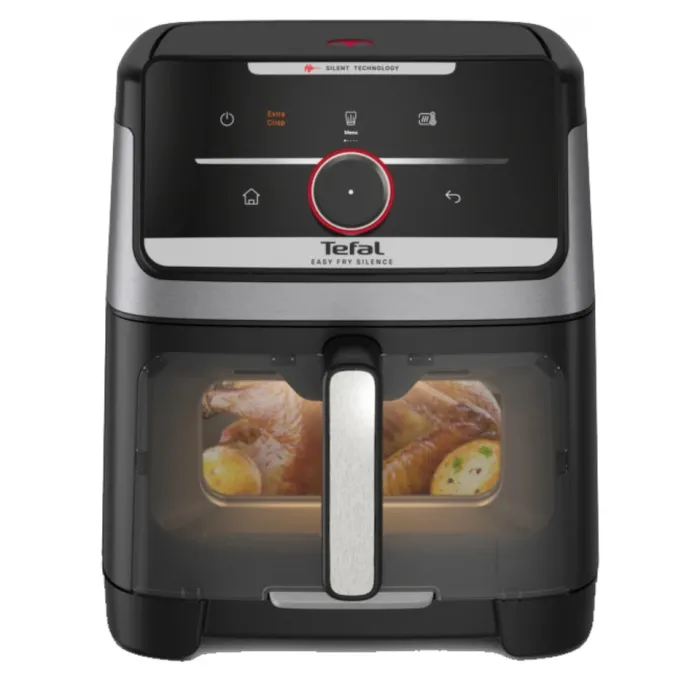 Уред за готвене с горещ въздух Tefal Easy Fry Silence XXL Vision EY876DE1, 7 л, 1800 W, 55+ програми