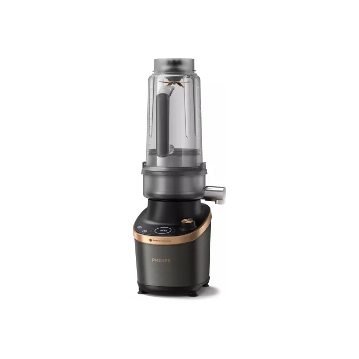 Високоскоростен блендер със сокоизстискващ модул Philips Flip&Juice, 1500 W, ProBlend Ultra, ефективен капацитет 1,8 l, 12 скорости, 8 програми, приложение HomeID